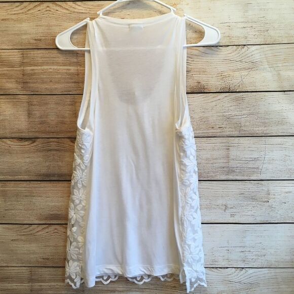 J CREW TANK TOP WITH EMBROIDERED LACE FRONT‎ - Picture 2 of 6